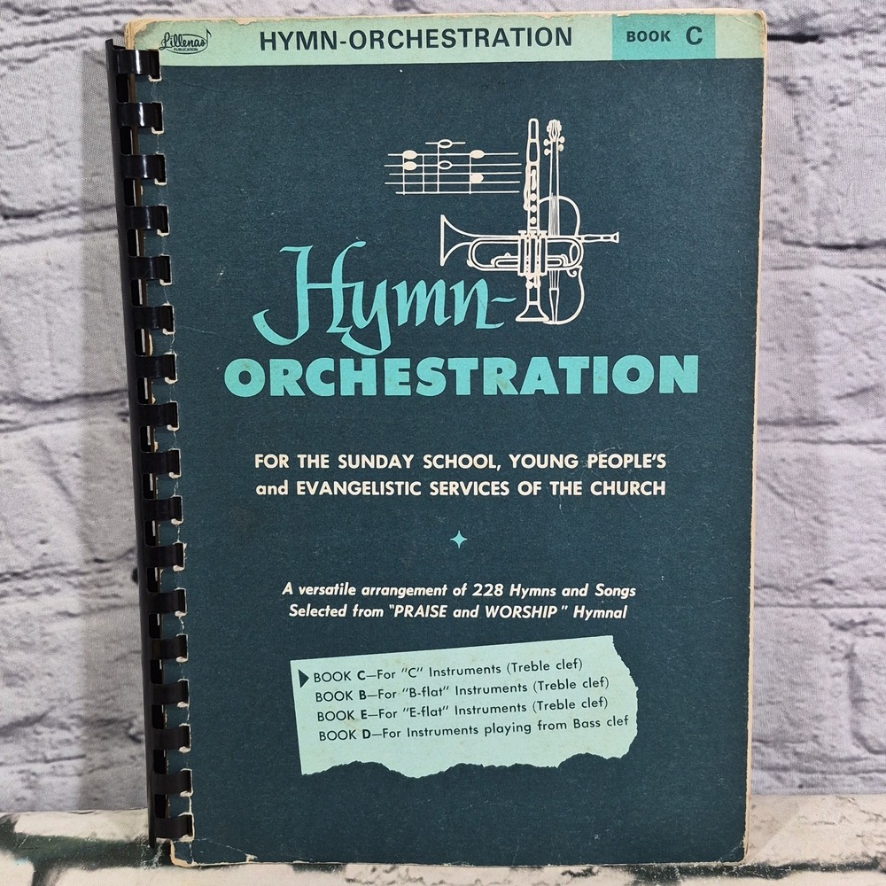 Hymn Orchestration Book C VTG 1953 Lillenas Spiral Bound